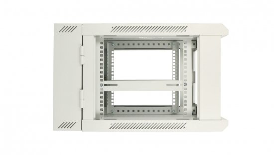 Szafa rack montowana na ścianie, dwusekcyjna Extralink 6U 600x600 AZH Szara