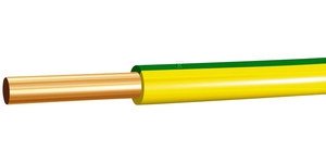 Przewód instalacyjny H05V-U (DY) 1x1,5 żółto-zielony (100m) G-105445