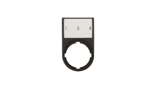 Tabliczka opisowa I-0-II 50x30mm czarna prostokątna M22S-ST-X93 216486
