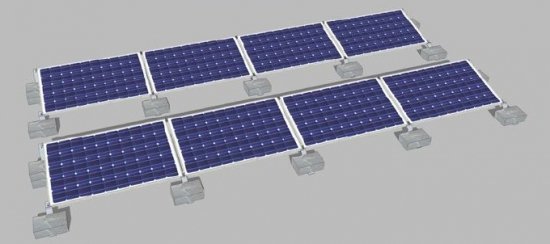 Uchwyt niski na dach płaski konstrukcja balastowa bezinwazyjne