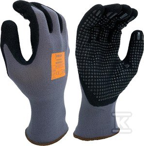 RĘKAWICE ROBOCZE POLIURET. KROPKI  R.10