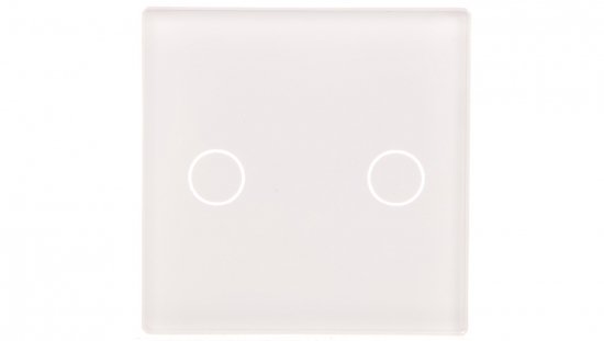 TouchMe Mały panel szklany, łącznik podwójny, biały TM531W