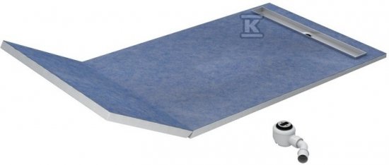 Płyta spadkowa z odpływem liniowym Stabilsound Plus &quot;Subplate&quot; 130+50x90x5/12,5 cm, prostokątny z maskownicą do zabudowy płytkami