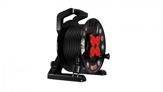 Przedłużacz bębnowy EXTREME LINE 4 gniazda z/u IP44 16A H05RR-F 3x2,5 40m czarny W-100031