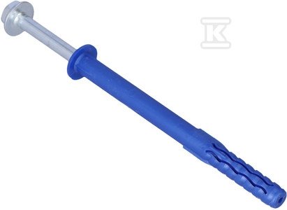 FFS Kołek ramowy poliamidowy z krótką strefą rozporu z kołnierzem 10x120mm i wkrętem z łbem heksagonalnym, opk. 25 szt.