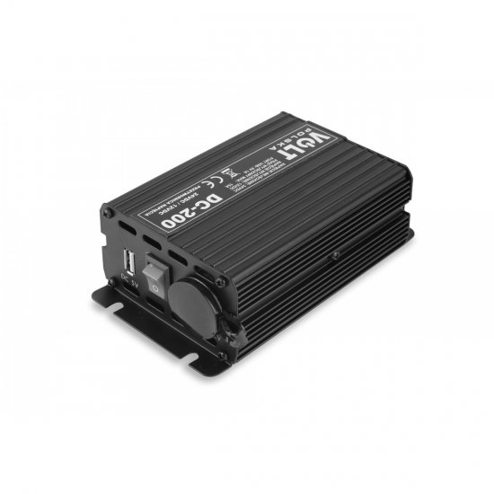 Przetwornica DC/DC 24/12V DC 200 GNIAZDO ZAPALNICZKI + USB