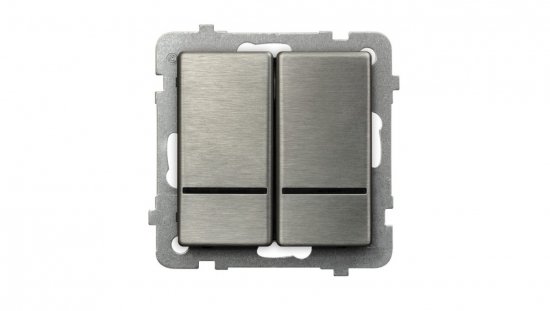 SONATA Łącznik świecznikowy z podświetleniem stal inox ŁP-2RMS/m/37