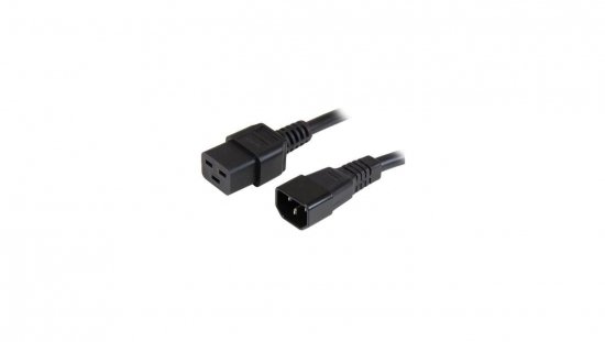Przedłużacz kabel Zasilający Iec320 C14 Na C19 10A 2M Czarny ICOC 066-NC
