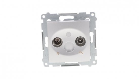 Simon 54 Gniazdo antenowe RD/TV końcowe separowane srebrny mat DAK.01/43
