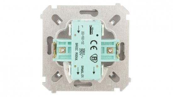 Simon Basic Łącznik schodowy z podświetleniem, szybkozłącza, stal inox BMW6L.01/21