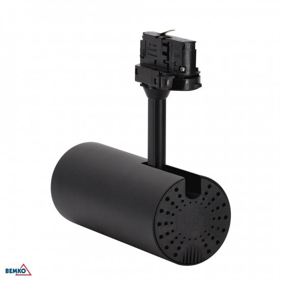 SPOT COB VERKO CZARNY 3-FAZOWY 30W 3000K 2300LM 36°