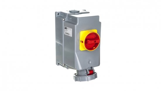 Zestaw instalacyjny z gniazdem 63A 5P (0-1) czerwony 135-6w