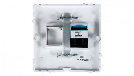 Simon Basic Gniazdo telefoniczne pojedyncze RJ12 białe BMT1.02/11