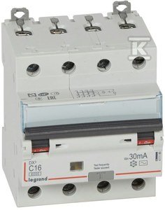 Wyłącznik różnicowo-nadprądowy P314 4P C 16A 30MA TYP AC DX3 411186