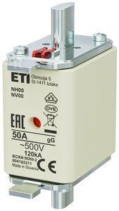 NH00 GG 50A/500V WKŁ.ZWŁ. KOMBI