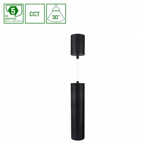 HANGIT MULTIWAY M 11W CCT 230V 30° IP20 74X300BAZA 75X100 CZARNY,REGULOWANA WYSOKOŚĆ, 5 LAT