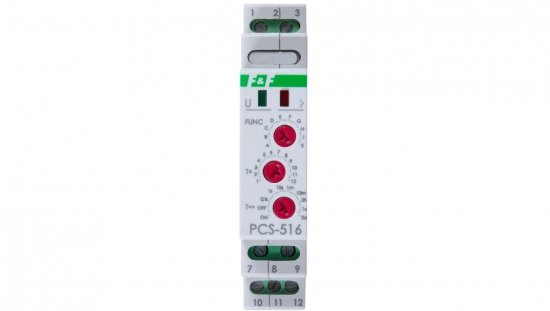 Przekaźnik czasowy 1P 8A 0,1sek-576h 12-264V AC/DC wielofunkcyjny PCS-516UNI