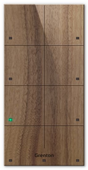 Panel dotykowy Grenton / 8 pól dotykowych / TF-Bus / ciemny drewniany front