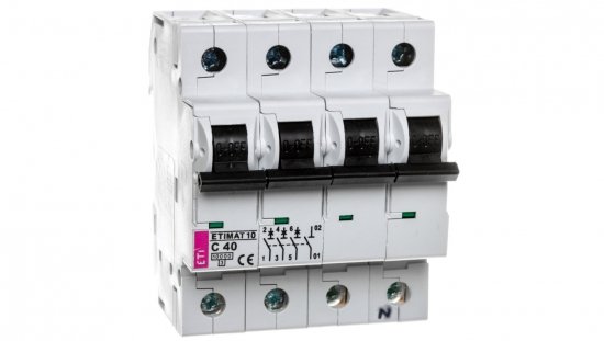 Wyłącznik nadprądowy 3P+N C 40A 10kA AC ETIMAT10 002136720