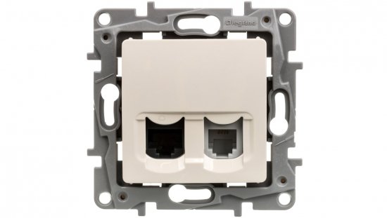 NILOE Gniazdo teleinformatyczne RJ11  RJ45 kat.5 UTP kremowe 764670