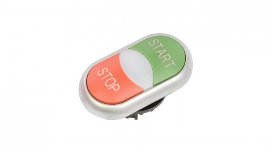 Napęd przycisku podwójny zielony/czerwony /START-STOP/ z podświetleniem z samopowrotem M22-DDL-GR-GB1/GB0 216702