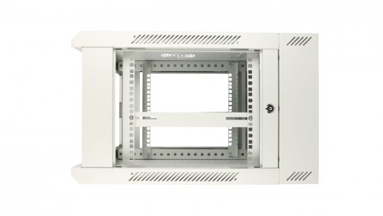 Szafa rack montowana na ścianie, dwusekcyjna Extralink 6U 600x600 AZH Szara
