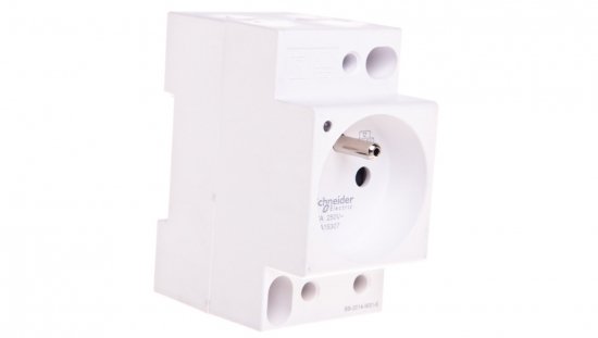 Gniazdo modułowe z lampką iPC 2P+E 10/16A 250V na szynę białe A9A15307