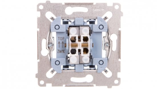 Simon 54 Łącznik żaluzjowy trójpozycyjny 1-0-2 mechanizm 250A 250V, szybkozłącza, SZW1KM