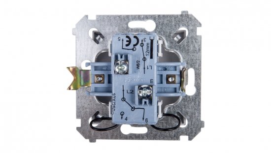 Simon 54 Łącznik schodowy podwójny z podświetleniem srebrny mat DW6/2L.01/43