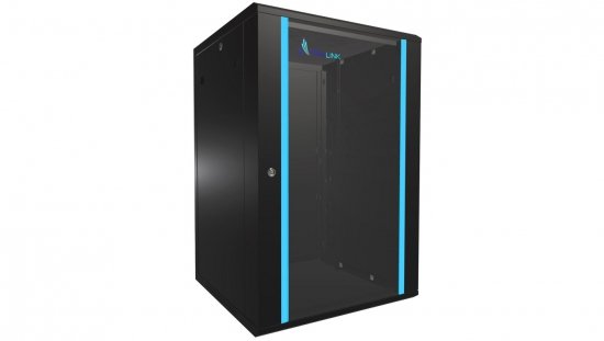 Szafa rack montowana na ścianie Extralink 18U 600x600 Czarna