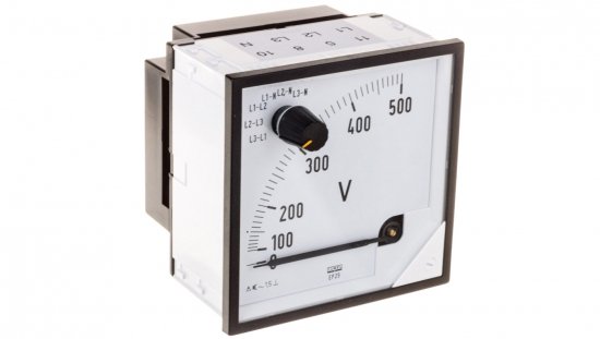 Woltomierz z przełącznikiem N E615 500V pozycja pracy C3 K=90 st. bez atestu KJ EP29NE6150000