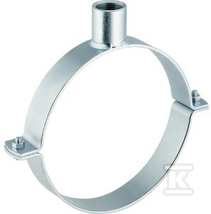 Uchwyt do rur z mufą gwintowaną 315xGW1 1/4&quot;, gwint wewnętrzny, stalowy ocynkowany (kanalizacja HDPE)