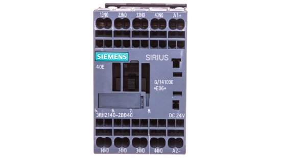 Przekaźnik pomocniczy 4NO cewka 24V DC S00 połączenie sprężynowe SIRIUS 3RH2140-2BB40