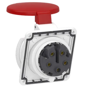 Gniazdo stałe 5P 32A 400V czerwone IP44 PKF32F435