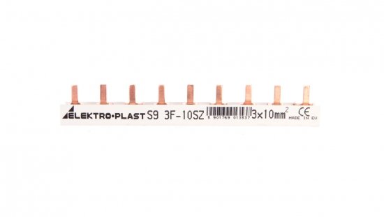 Szyna prądowa typu PIN 3P 10mm2 63A 9 pinów IZS10/3F/9 45.219
