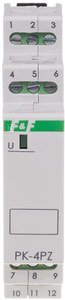 Przekaźnik elektromagnetyczny PK-4PZ 230V AC, styk: 2P I=2x8A, 2Z I=2x8A, 1 moduł PK-4PZ-230V