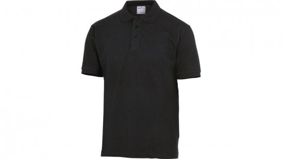 Koszulka polo krótki rękaw kołnierz zapinany na guzik 100 bawełna 210 g/m2 kolor czarny rozmiar XL CORP AGRANOXG