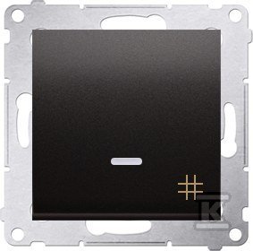 Łącznik krzyżowy z podświetleniem LED 10 AX, antracyt Simon54 + Ramka 1-krotna uniwersalna IP20 / IP44, antracyt Simon54 DMR845