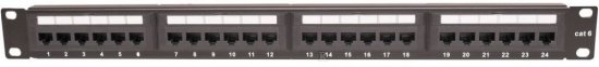 PANEL KATEGORII 6 UTP 19  1U, 24XRJ45