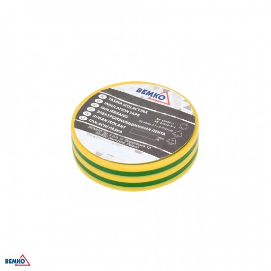 TAŚMA IZOLACYJNA 19x20m ŻÓŁTO-ZIELONA/YELLOW-GREEN