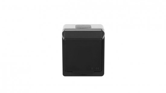 HERMES Gniazdo pojedyncze z/u 2P+Z SCHUKO IP44 antracyt 0324-07