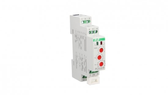 Przekaźnik czasowy 2P 8A 0,1sek-576h 230V AC, 24V AC/DC wielofunkcyjny PCS-519DUO