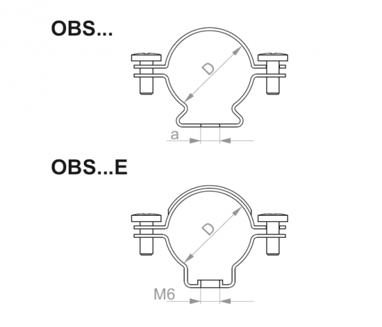Obejma rur OBS20 800287