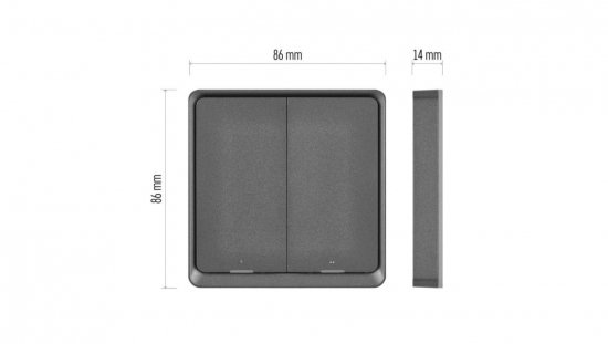 GoSmart Przenośny kontroler scenerii IP-2002ZB, ZigBee 3.0, dwuprzyciskowy H5015