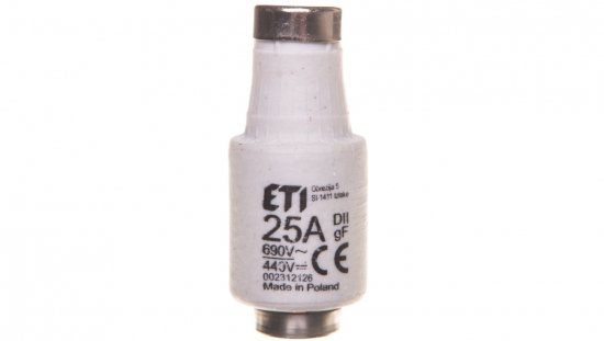 Wkładka bezpiecznikowa 25A DII gF / BiWts 690V AC/440V DC E27 002312126 /5szt./