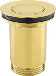 Zawór spustowy z przelewem, click-clack, 5/4&quot;, złoty
