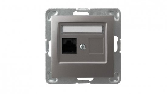 IMPRESJA Gniazdo komputerowe pojedyncze RJ45 kat.5e MMC tytan GPK-1Y/K/m/23