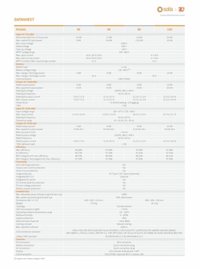 Zestaw Solis 10kW + Dyness Tower PRO TP19 (19.2 kWh)