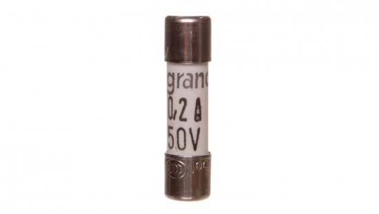 Wkładka bezpiecznikowa cylindryczna 5x20mm 0,2A F 250V 010202