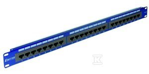 PANEL 19  24XRJ45 UTP KAT.5E 1U NIEBIESK